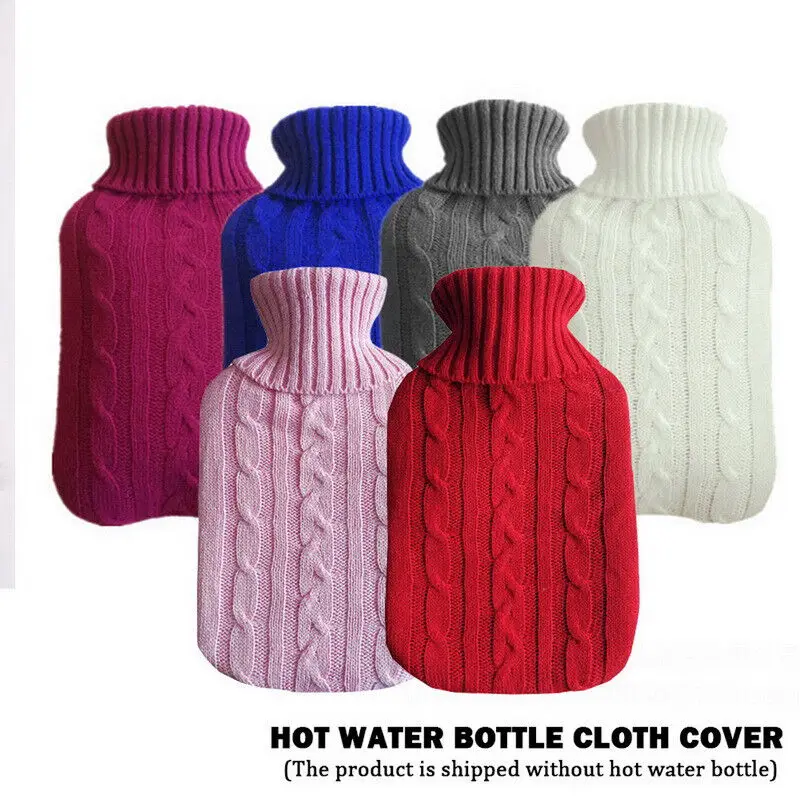 2000 Ml Hot Water Bag Cover Anti-scalding Needle Web Cover Warm Handbash Cloth Warm Hand Bag Without Hot Water Bottles 16x37cm