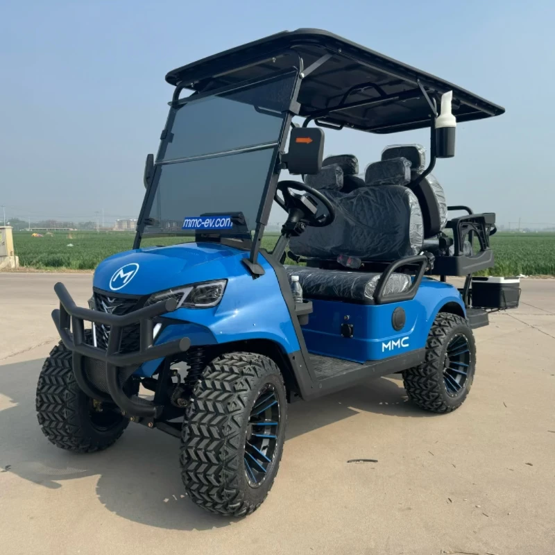 Off road electric hunting cart for sale at low price Comfortable electric golf cart 4 wheel drive 4 seater electric golf cart