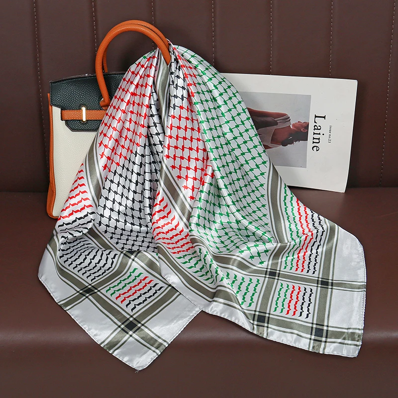 

Luxury Bandana Silk Square Hijab Middle East Style Scarf Women Smooth Satin Shawl Female Scarves Hair Band Headkerchief