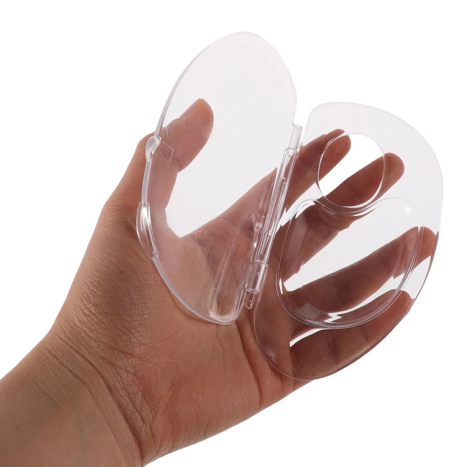 

Набор из 2 складных акриловых палитр для смешивания тональных средств, прозрачные палитры для макияжа с шпателем для жидких тональных средств