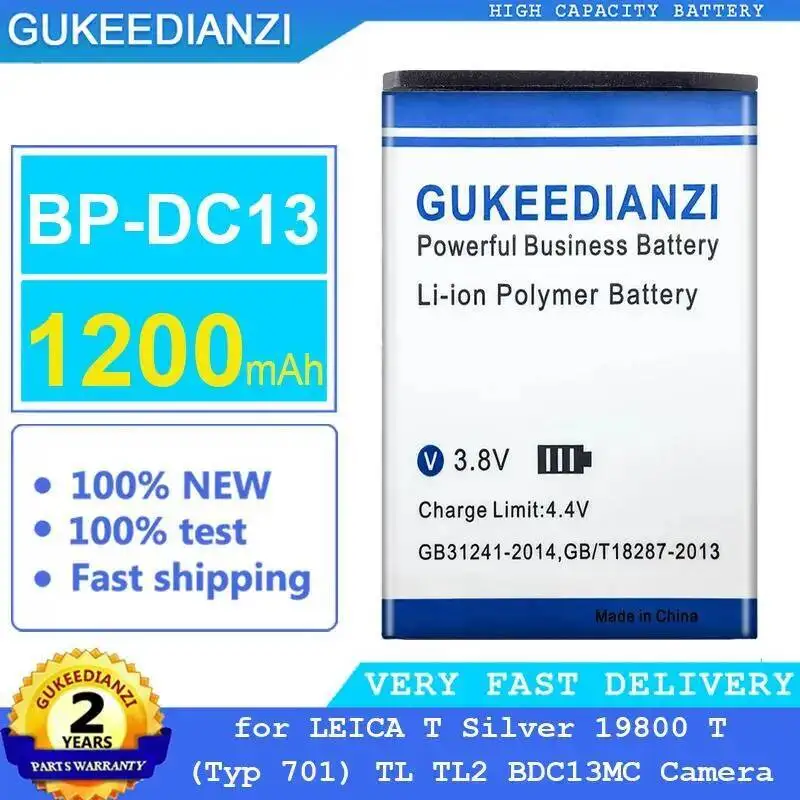 

Camera Battery BP-DC13 1200Mah For Leica T Silver 19800 Typ 701 TL TL2 BDC13MC