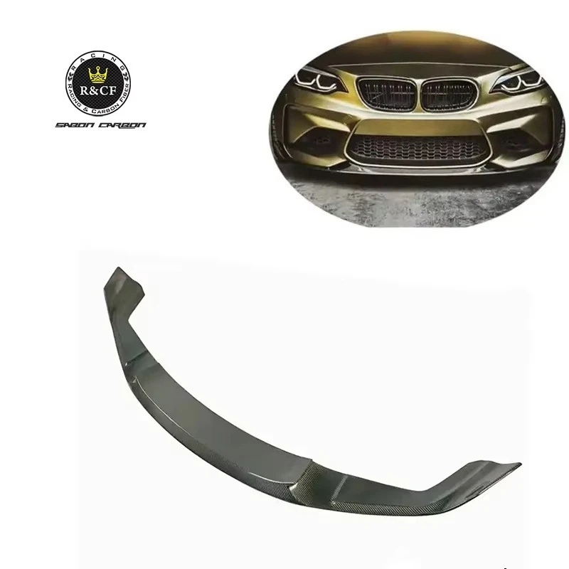

Для BMW F87 M2 CS стиль углеродное волокно передний бампер спойлер