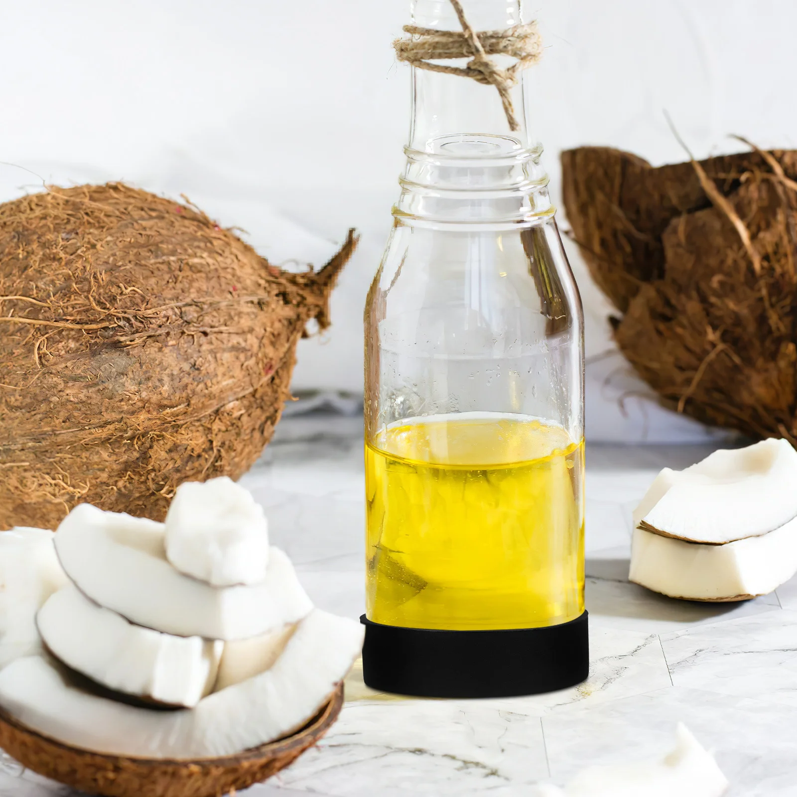 

4Pcs Silicone Oil Bottle Protector Cover Non-Slip Shockproof Design for Cooking Vinegar Sauce Bottles Insulation Pad