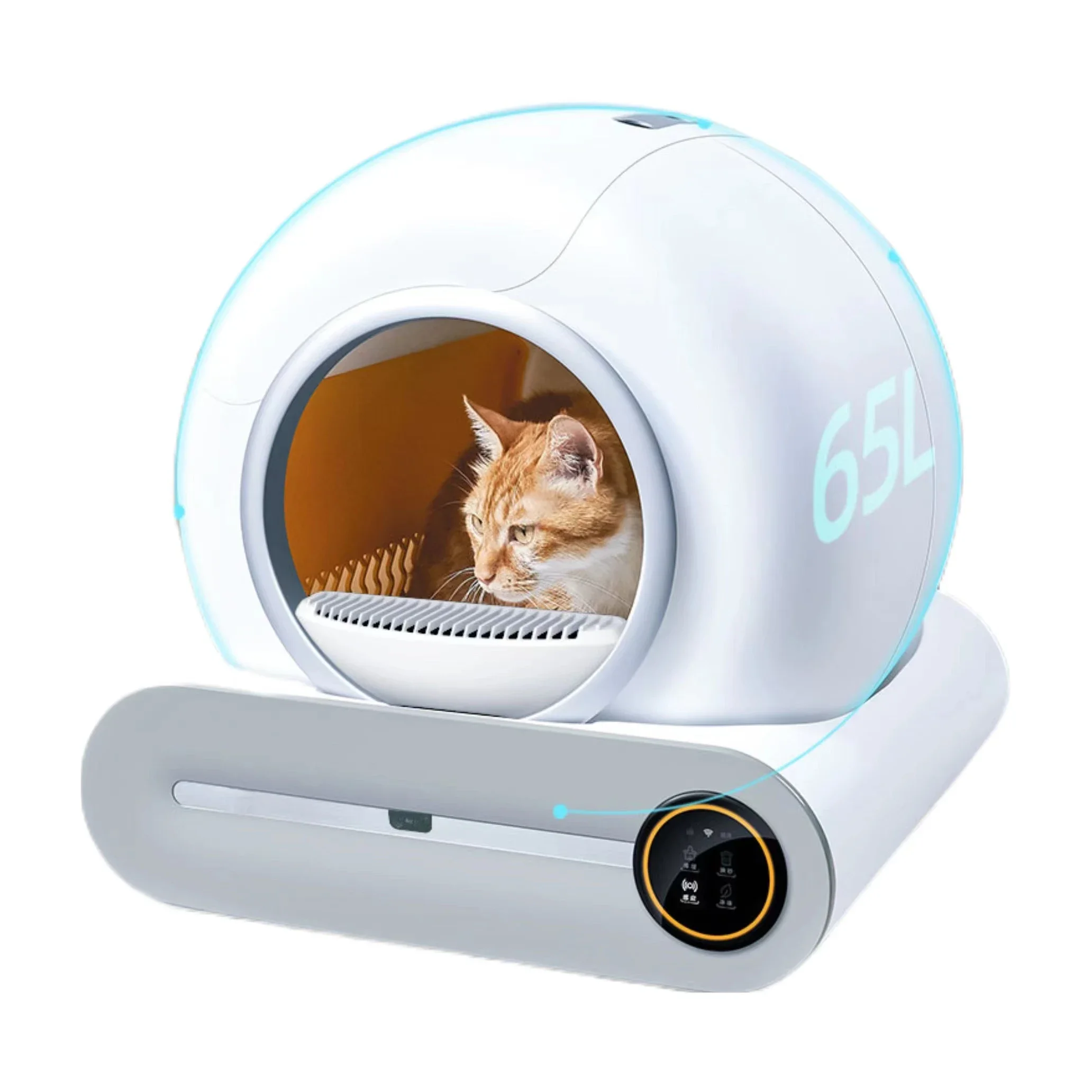 

new fashion low noise app wifi control . box toilet electric smart pet furniture toilet automatic cat . box