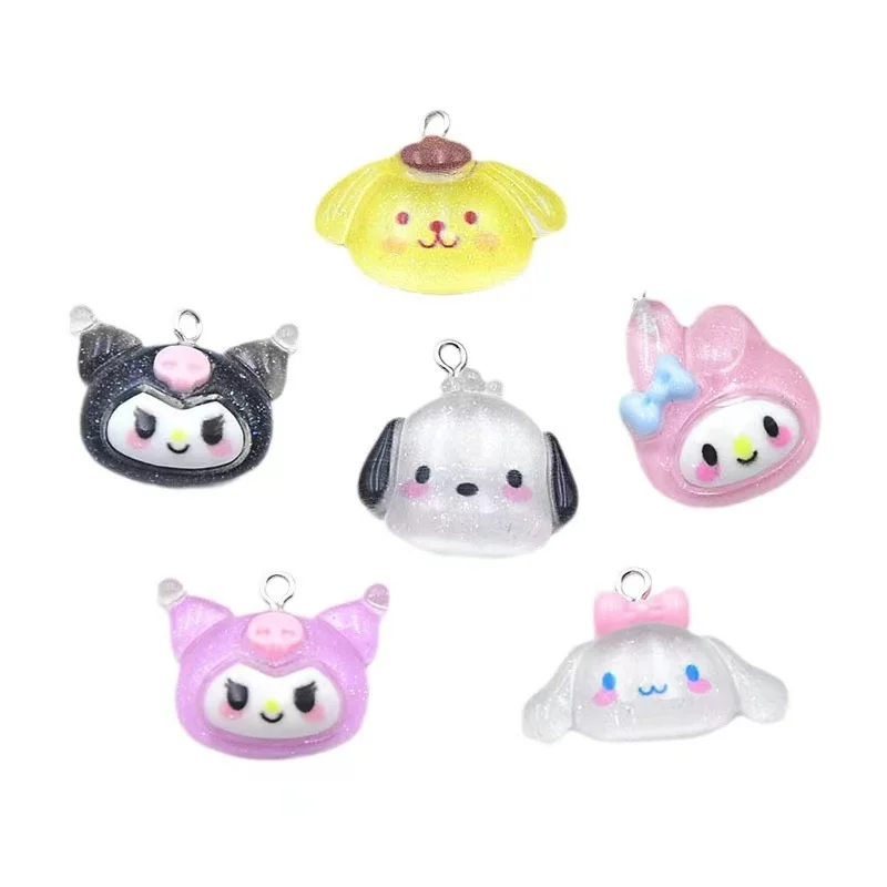 

10pcs Simulated Cute Rabbits Dogs Cats Resin Charms Accessory Pendants Handmade Jewelry DIY Earring Necklace