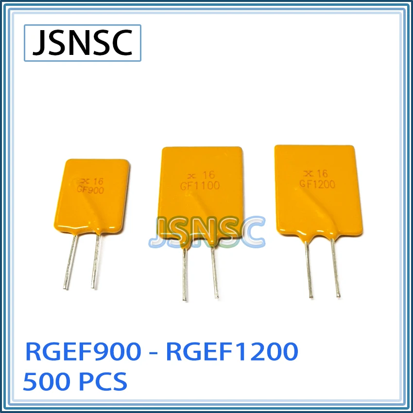 JSNSC fuse 500PCS RGEF900 RGEF1000 RGEF1100 RGEF1200 GF900 GF1000 GF1100 GF1200 16V 9A 10A 11A 12A DIP Resettable Self-Recovery