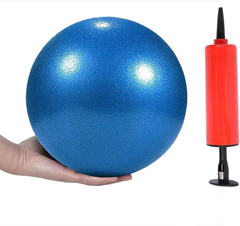 

10 Inch Mini Yoga Pilates Ball for Stability Training, Anti Burst, Slip Resistant, with Straw
