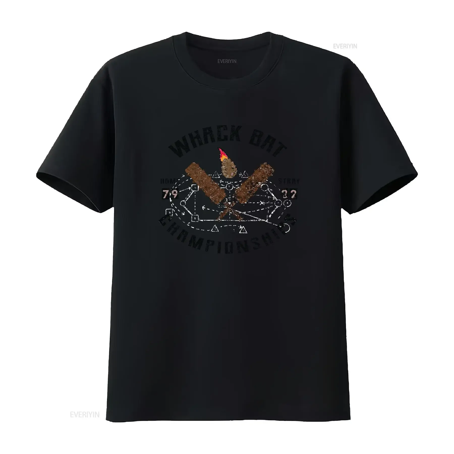 t shirt Whack Bat Championships Fantastic Mr Fox Wes Anderson vintage Washed Casual Stylish homme Slightly Versatile graphic