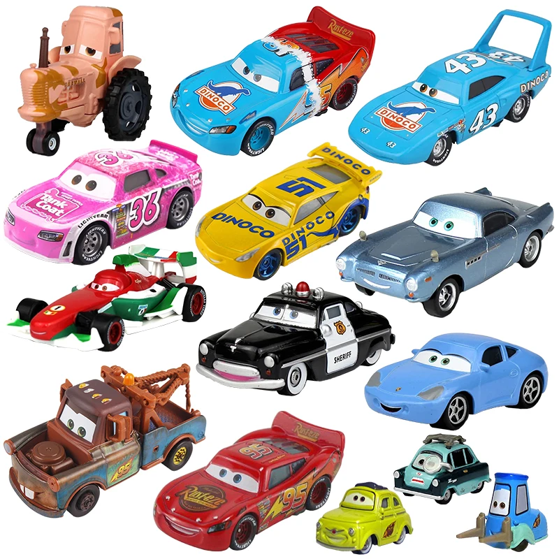 Disney Pixar Toy Car 2/3 Lightning McQueen Jackson Storm 1:55 Die Cast Metal Alloy Model Vehicles Children Toy Boy Birthday Gift 