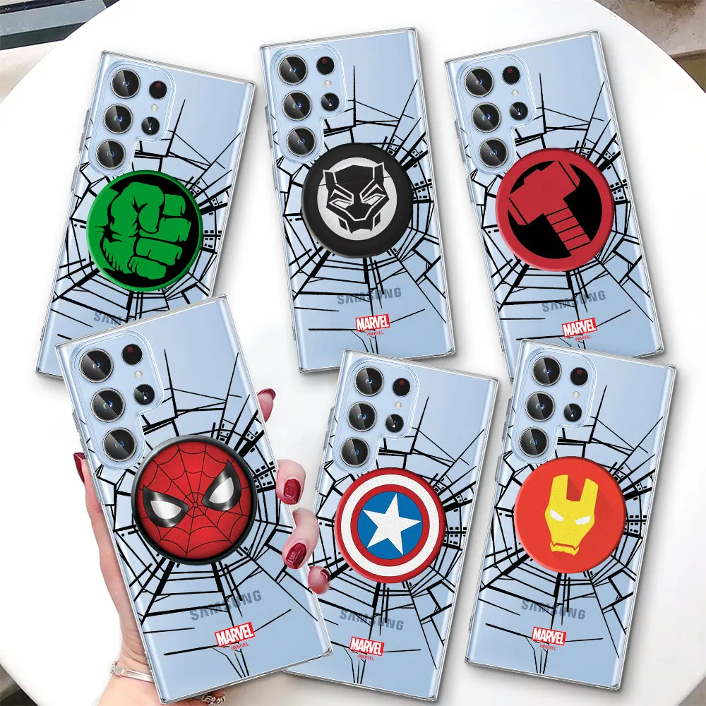 Marvel superhero cartoon logo Phone Case for Samsung Galaxy S20 FE S23 S24 S10 Lite S22 S21 Ultra S10e S9 Plus S8 TPU Cover