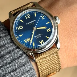 California Dial Manual Winding Watch Enamel Vintage Field Army Watch Seizenn Watch Mens Mechanical Watch Luminous