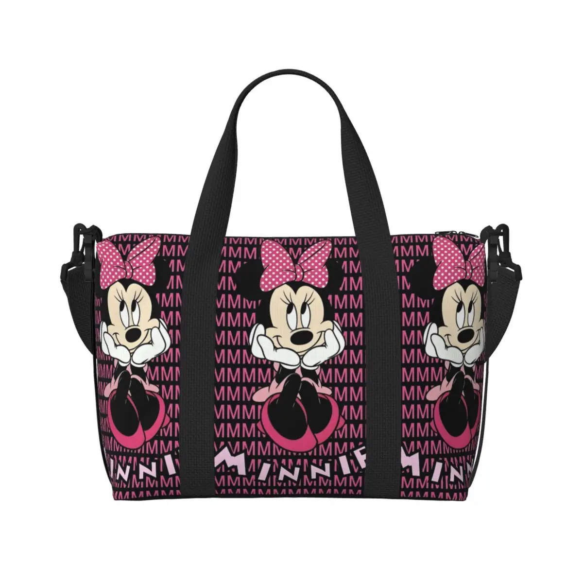 

Изготовленная на заказ большая сумка с Микки Маусом для женщин, большая вместительная пляжная дорожная сумка с персонажем мультфильма для спортзала
