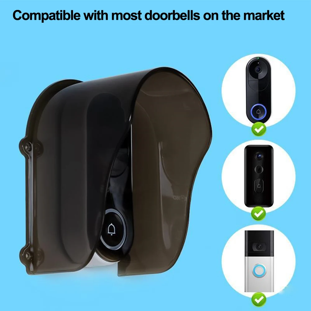 Doorbell Rain Cover Plastic Outdoor Waterproof Sun Shade Protector For Access Control Keypads Door Lock Door Phone Intercom