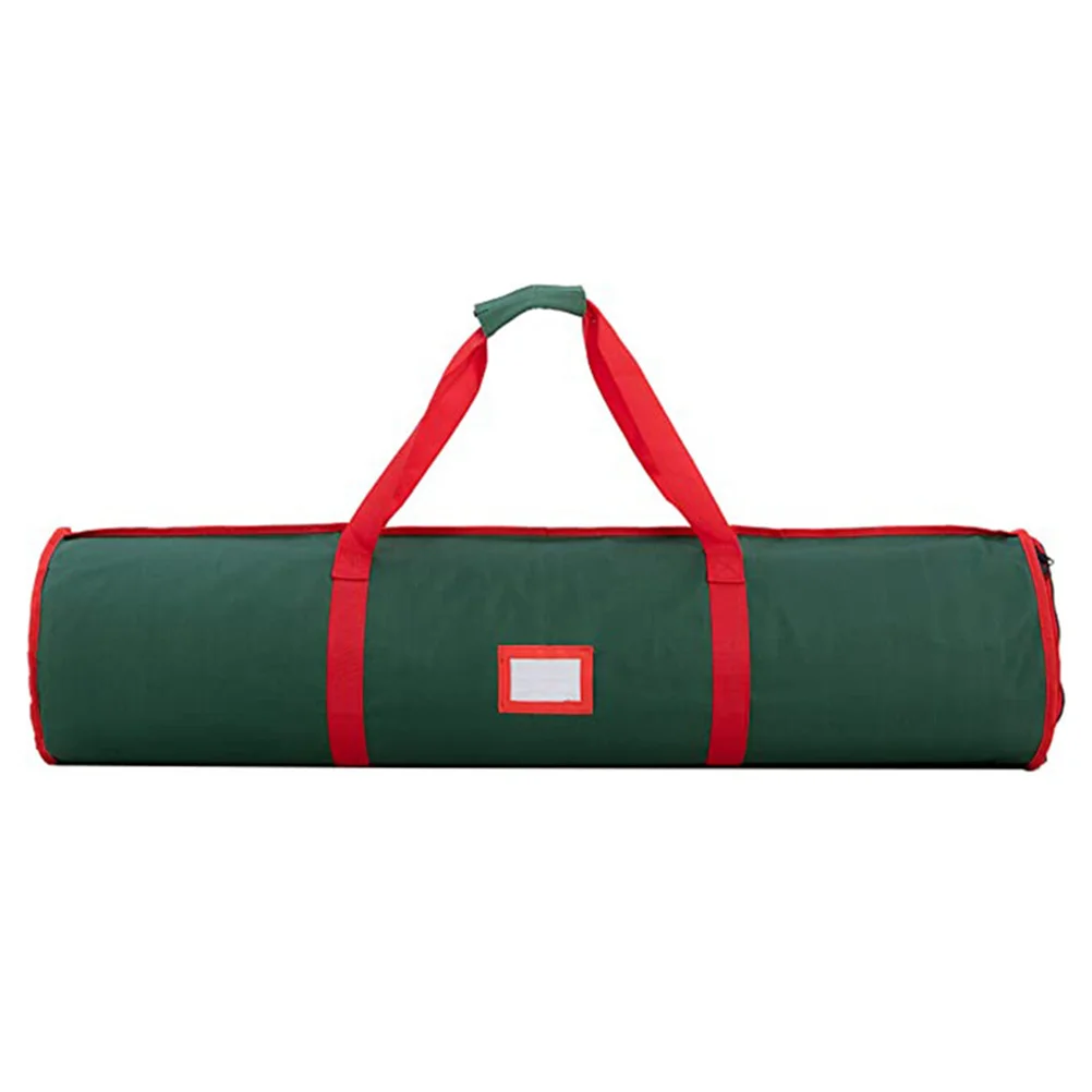 

1Pcs Christmas Wrapping Paper Storage Bag Thick Oxford Cloth Organizer Large Capacity Cylinder Shape Roll Holder Handle Xmas
