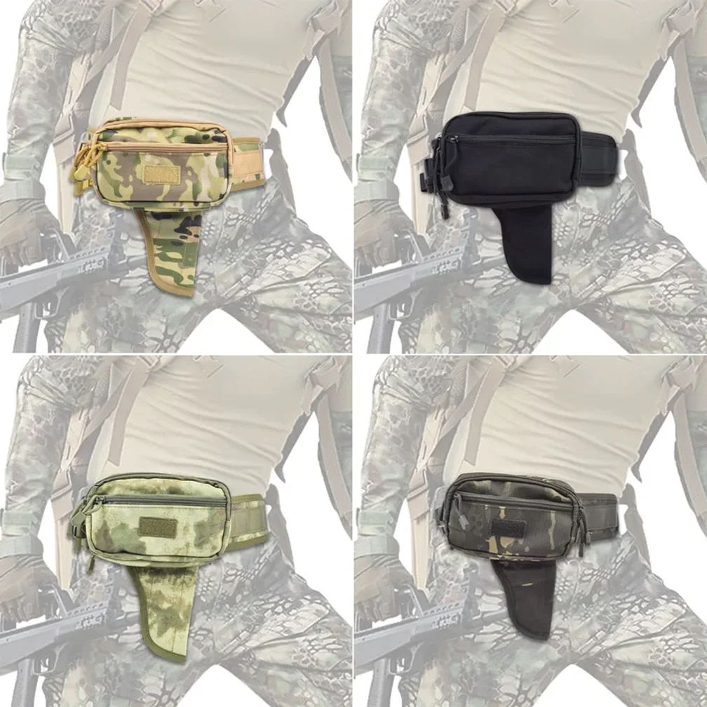 Tactical Waist Bag with Concealed Handgun Holsters for Glock 17 19 23 & 9mm 1911 Pistols, EDC Utility Belt Pouch for CS, Hunting
