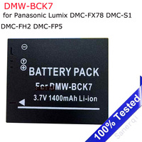 1400mAh DMW-BCK7E DMW-BCK7 NCA-YN101J NCA-YN101H Camera Battery for Panasonic Lumix DMC-FX78 DMC-S1 DMC-FH2 DMC-FP5 Batteries