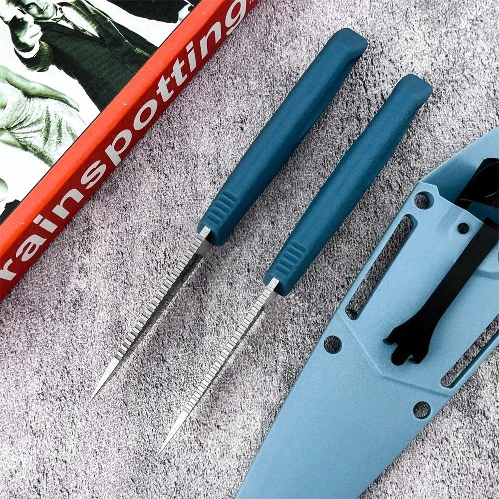 TOP Feststehendes Messer mit 2,55 Zoll D2-Klinge, Nylonfasergriff und Scheide – Praktisches EDC-Gear für Camping und Outdoor-Abenteuer – Detail 4