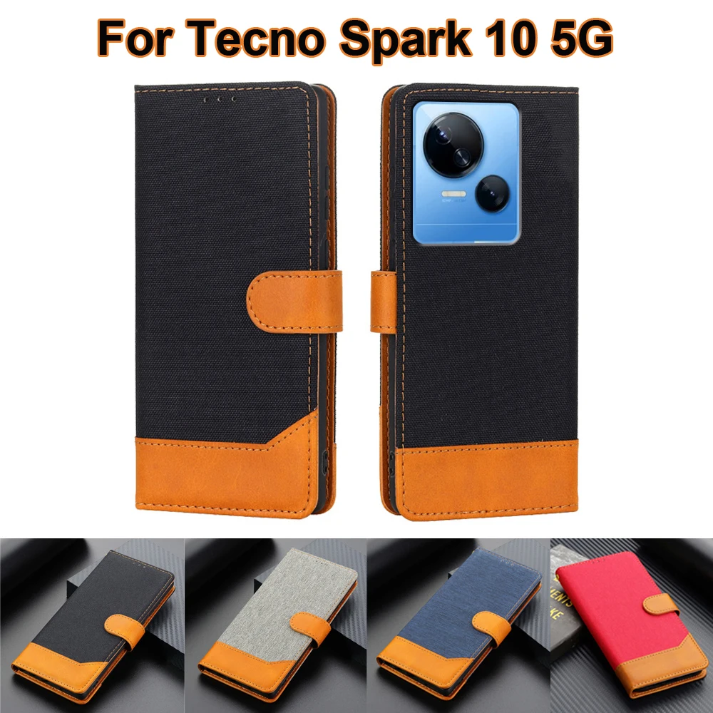 For чехол на Tecno Spark 10 5G Case Wallet Business Magnetic Leather Phone Cover For Carcasas Tecno Spark 10 5G Etui Hoesje 6.6