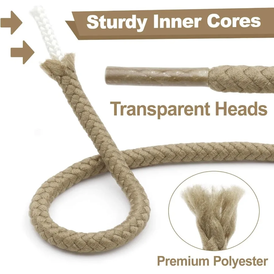 المشي لمسافات طويلة المضفرة المستديرة: أربطة أحذية تسلق العمل للأحذية 2 P