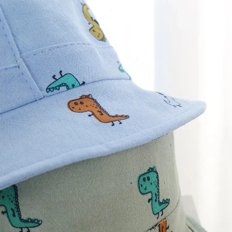 Cartoon Giraffe Print Baby Bucket Hat Children Casual Panama Cap Kids Foldable Camping Fishing Outdoor Sun Hats Fisherman Caps