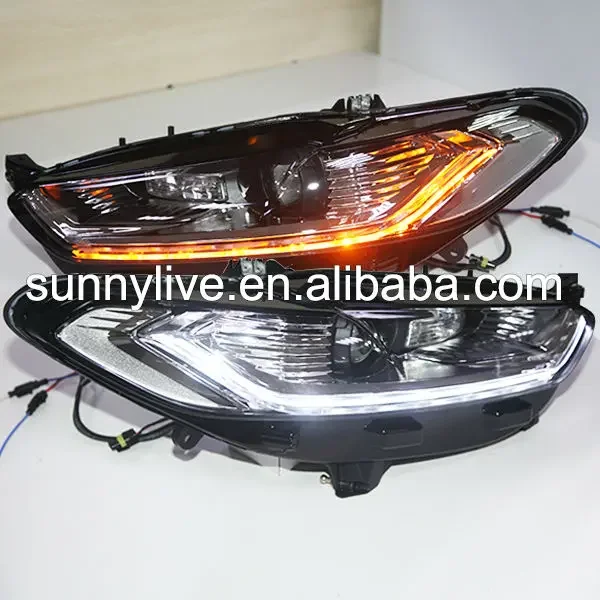 

AIROW For FORD Fusion Titanium Mondeo LED Head Lamps Projector Lens 2014 Year Doble Color SY