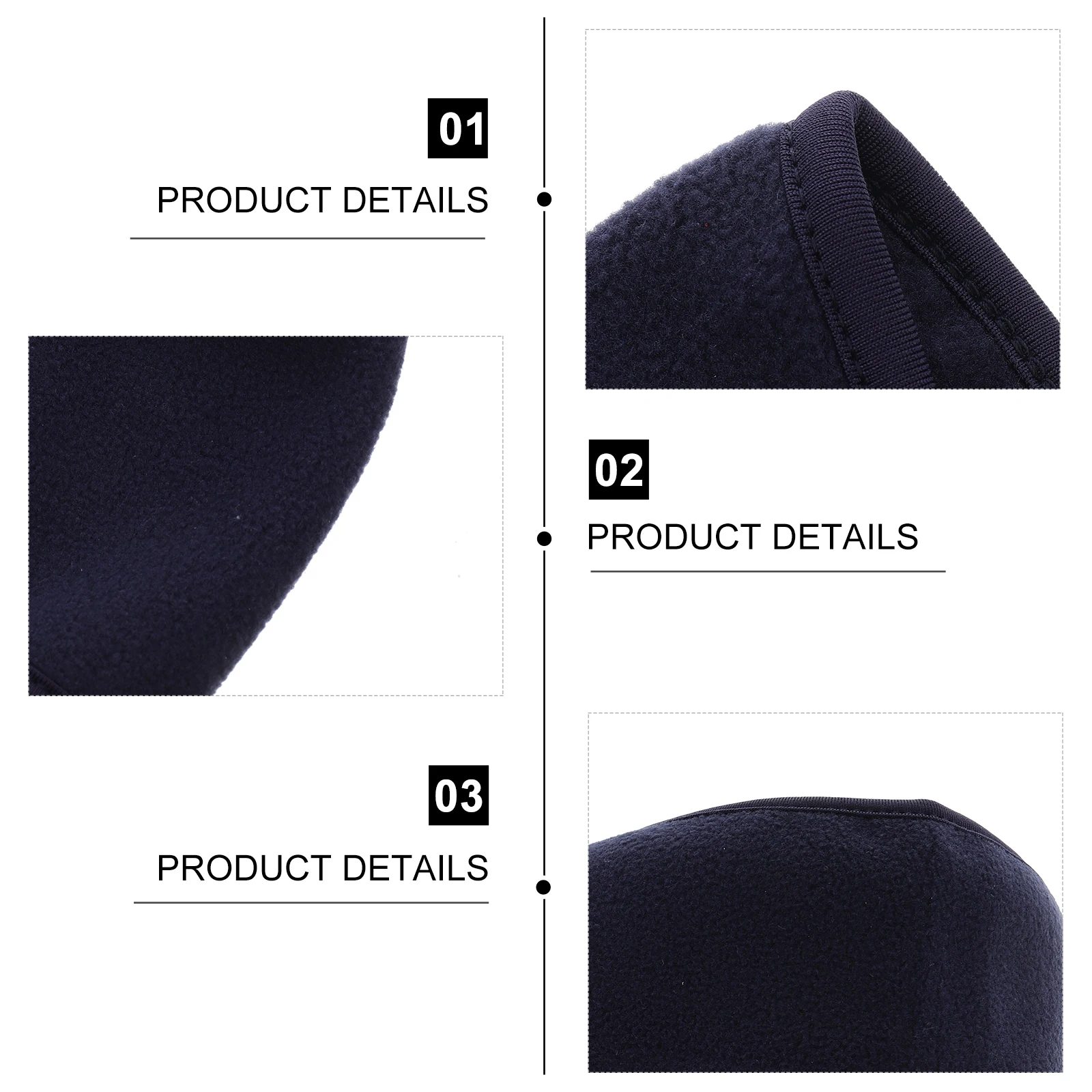 

2Pcs Polar Fleece Windproof Sports Headband Stretch Warm Ear Warmer Wrap Outdoor Ski Snowboard Hiking Full Ear Cover