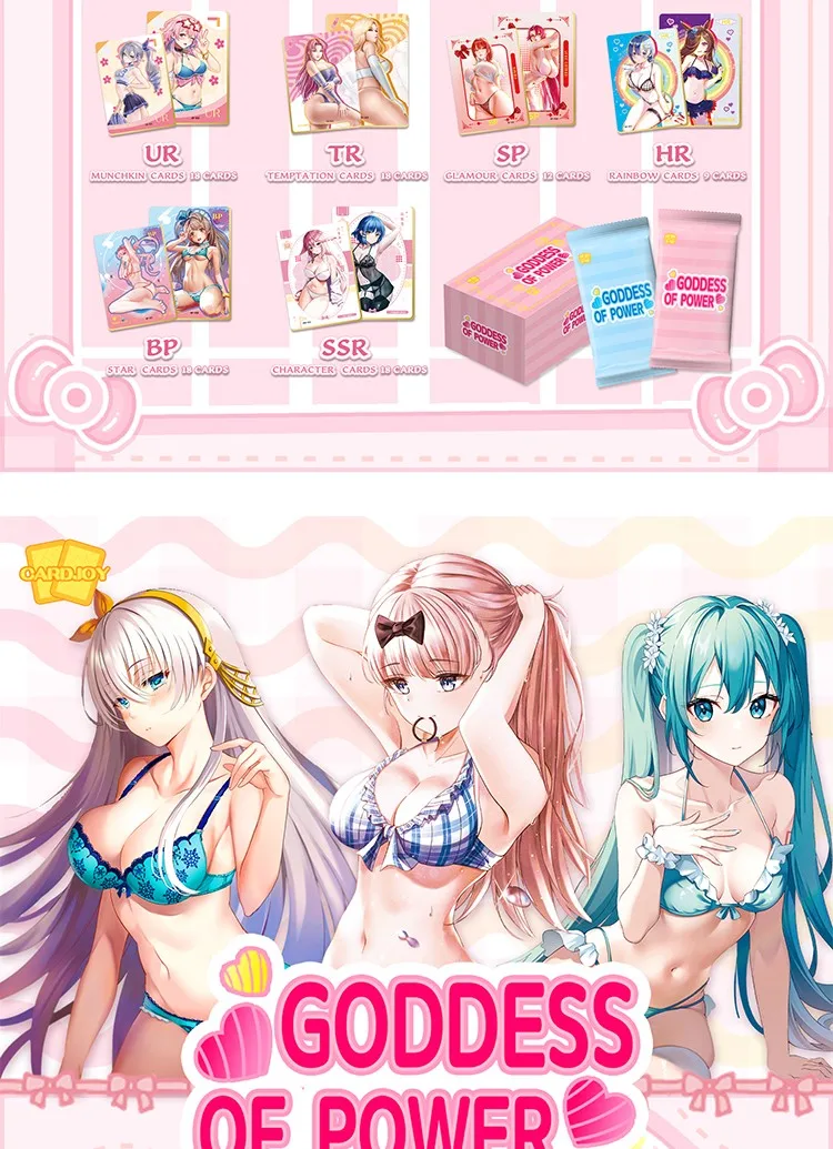 Nieuwe Godin Verhaal Godin van Power Kaarten Cardjoy Anime Sexy Charm Meisje Bikini Uniform Limited Edition Colletion Kinderen Speelgoed Geschenken