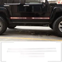 For Hummer H3 2005-2009 4Pcs Stainless Steel Car Body Side Door Protector Molding Cover Trims Strips Auto Exterior Accessories
