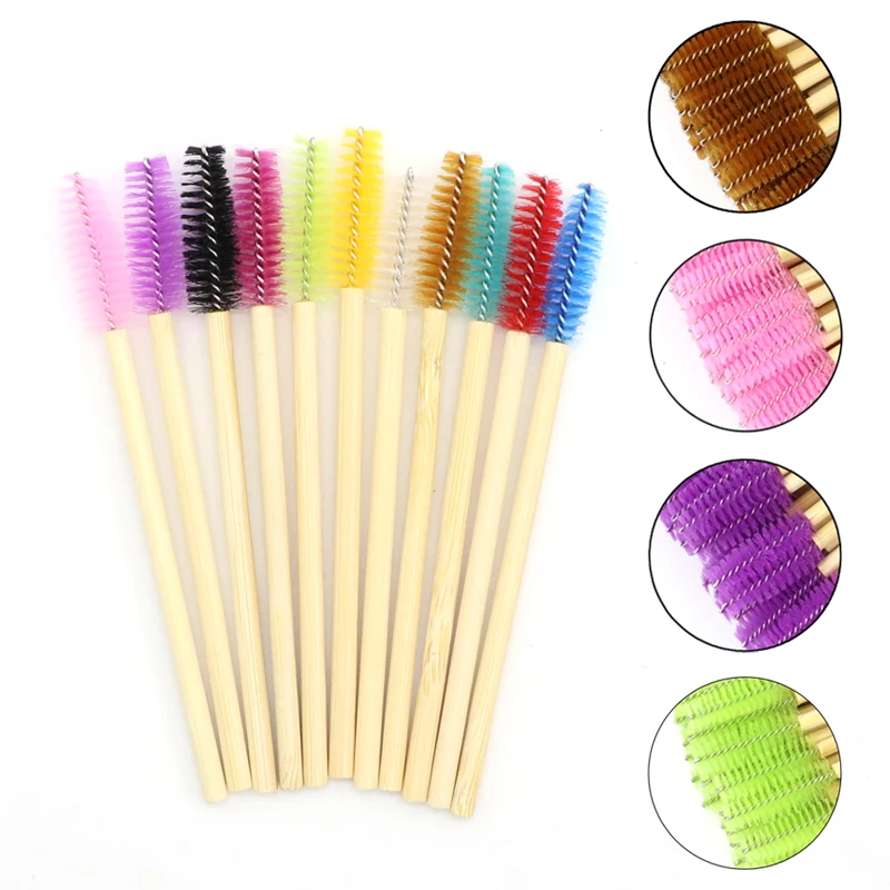 Wooden Makeup Mascara Brushes Wand Disposable Cosmetic Makeup Eyebrow brush Applicator Eyelash Extension Cosmetic Brushes Tools