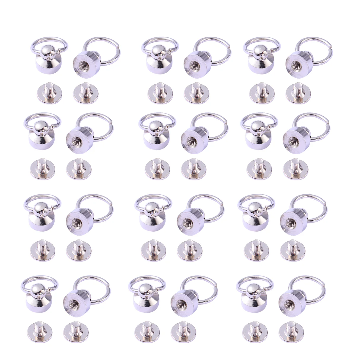 30pcs Brass Rivet Studs Rotate Rivet Studs Accessories Hanging Leathercraft Accessories (Style 1) practical brass rivet studs