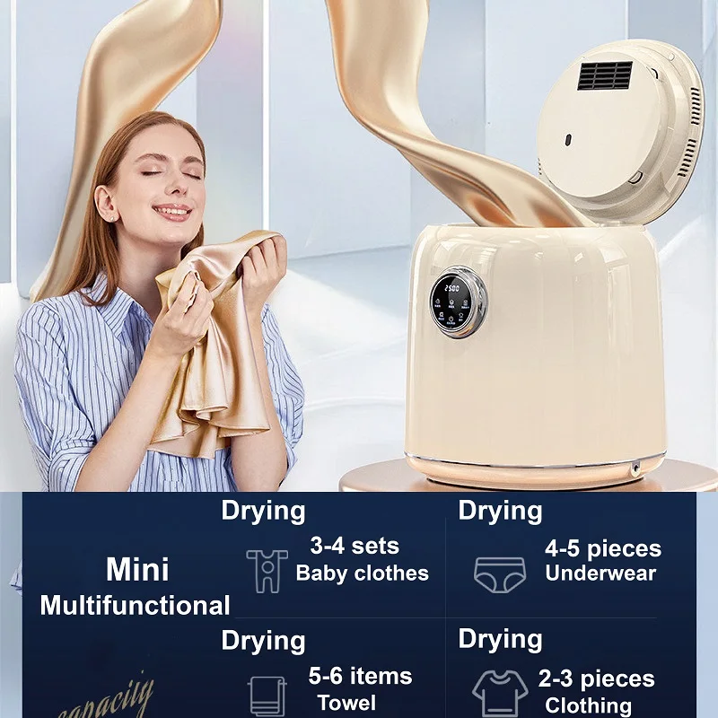 250 واط غسالة أوتوماتيكية بالكامل متعددة الوظائف الجوارب الملابس الداخلية ملابس الطفل غسالة تجفيف آلة صغيرة سريعة الجفاف