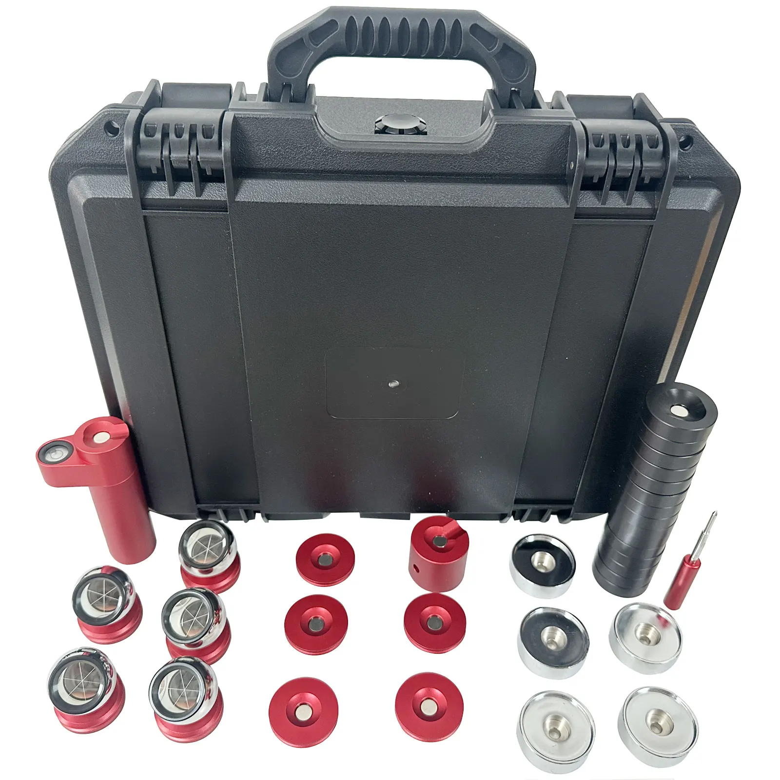 5PCS 1.5 Inch Ball Reflector Control Kit Tooling Ball Prism (TBR) Kit For All Total Station Surveying Silver Coated