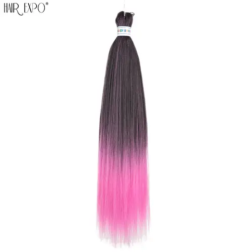 26Inch Easy Braids Hair Synthetic Colourful Pre Stretched Braiding Hair Extensions Jumbo Braids Ombre Yaki Long Straight Hair - Image 35