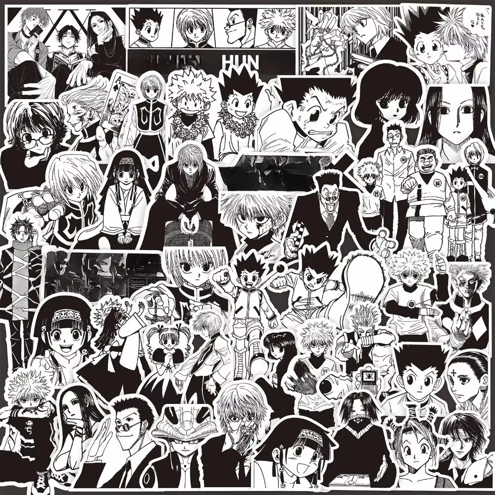 70Pcs Anime Full Time Hunter Graffiti Stickers Decoration Bicycle Motorcycle Tabletop Guitar Suitcase Laptop Phone Fridge