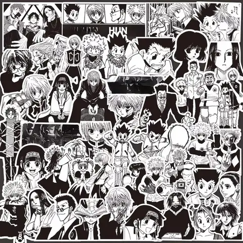 70Pcs Anime Full Time Hunter Graffiti Stickers Decoration Bicycle Motorcycle Tabletop Guitar Suitcase Laptop Phone Fridge
