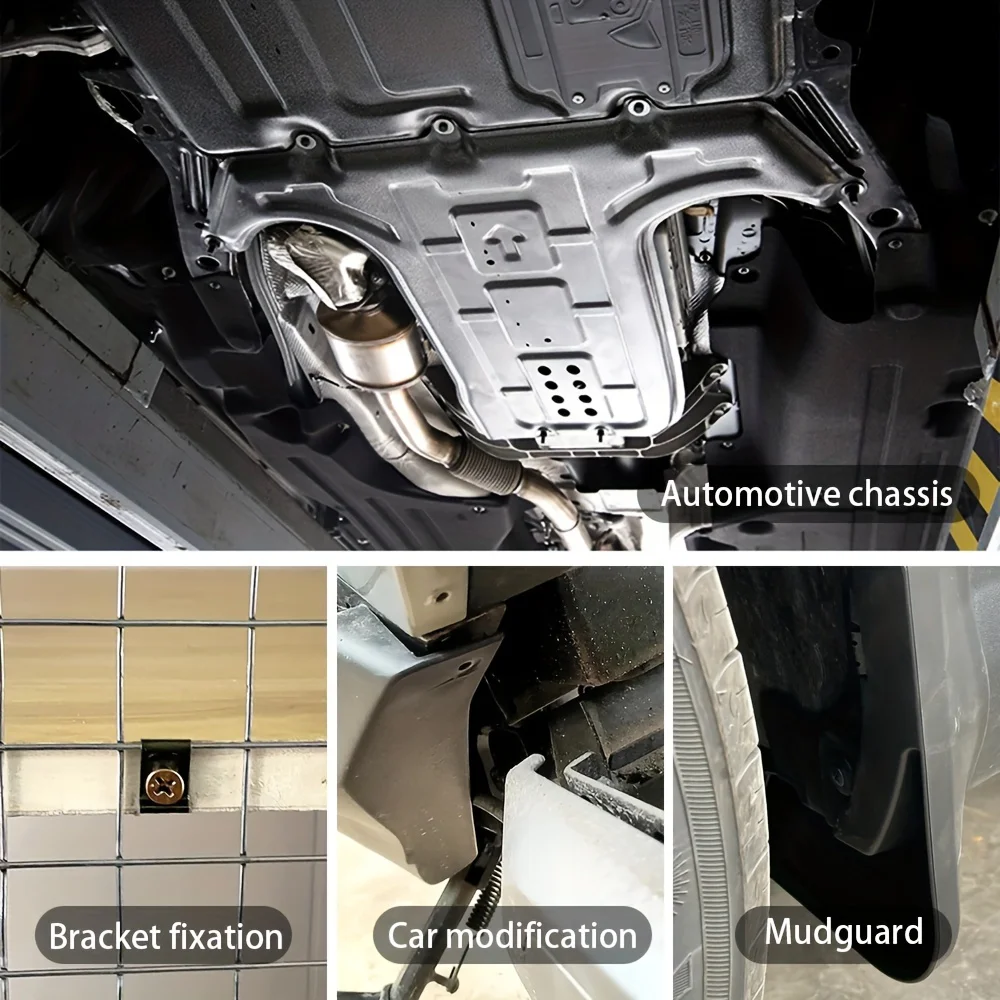 U-förmiger Metall-Befestigungsclip für Autos – Schraubclip-Werkzeuge für Motorrad, Motorunterfahrschutz, Spritzschutz, Kotflügel, Stoßstange und Autozubehör Halterung Auto MetallBefestigungszubehör FahrzeugBlechschraub – Detail 8