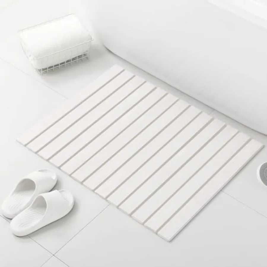 

Large Stone Bath Mat, 30.2 x 23.5 Non-Slip Diatomaceous Earth Bath Mat, Ultra-Absorbent Quick-Drying Stone Drying Mat for Kitch