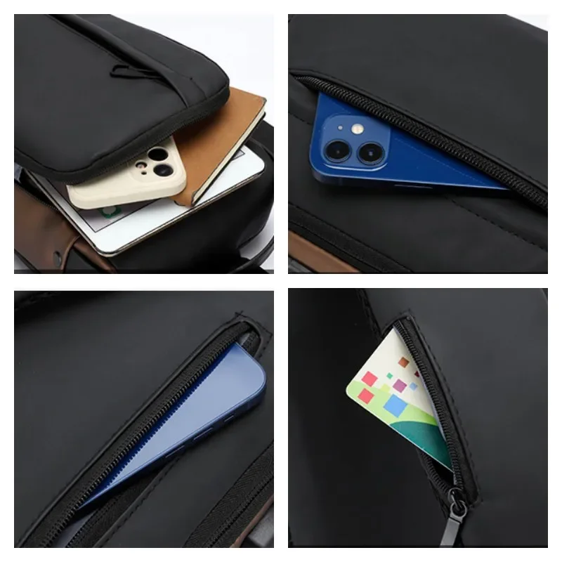 Borsa a tracolla a tracolla multifunzione di grande capacità Borsa da viaggio a tracolla per petto a tracolla per uomo uomo USB impermeabile sportiva da corsa