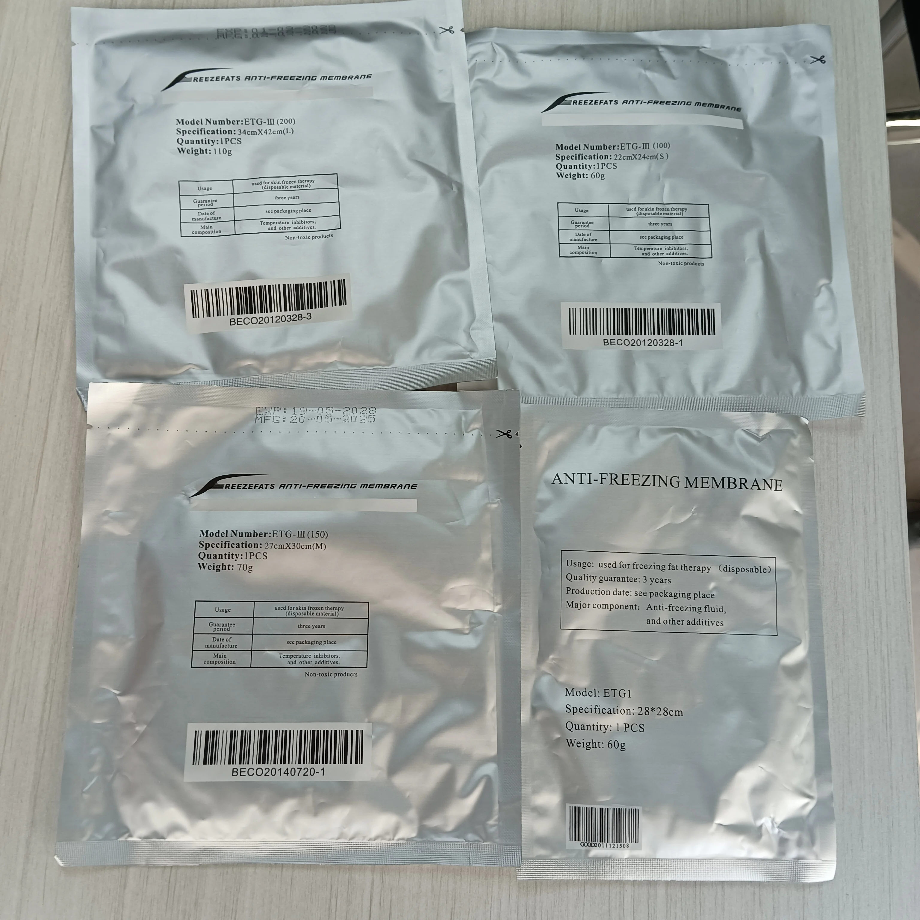

5pcs Fat freezing film antifreeze gel patch is used for fat reduction cold treatment of fat decomposer slimming massager
