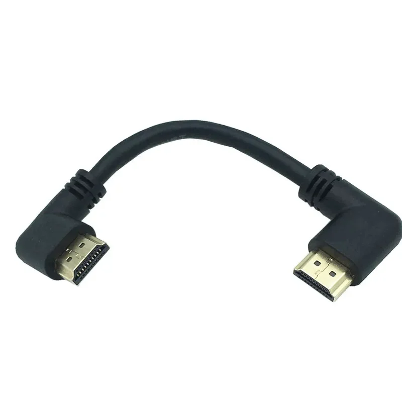 HDMI2.0 4K 3D podwójny kąt 90 stopni w lewo typ męski na prostopadły kabel dla DVD PS3 PC 0.15M 0.5M 1M