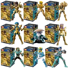Blokees Galaxy Versão Ouro Saint Action Figure Libra Dohko Sagitário Campeão Seiya Mu Aiolia Montagem Brinquedos Presente para Crianças
