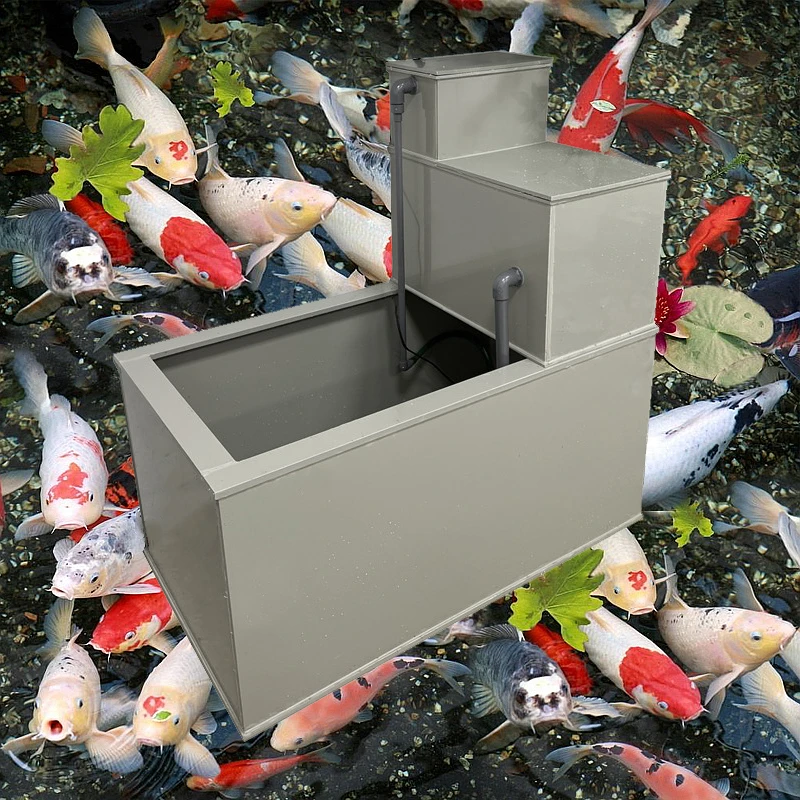 

Large ornamental fish tank dry and wet separation silent filter box koi fish tank seafood pond turtle pond PP plastic