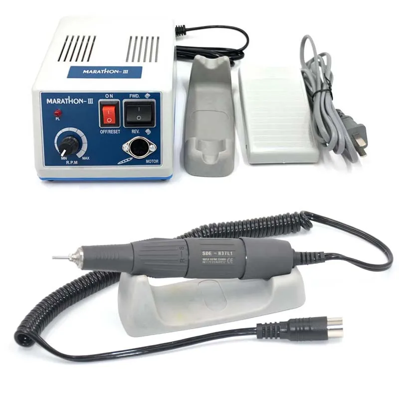 

Dental Lab E-TYPE Micromotor Polish Handpiece With Contra Angle Straight Handpiece SMT Marathon N3 + H37L1 Electric Motor