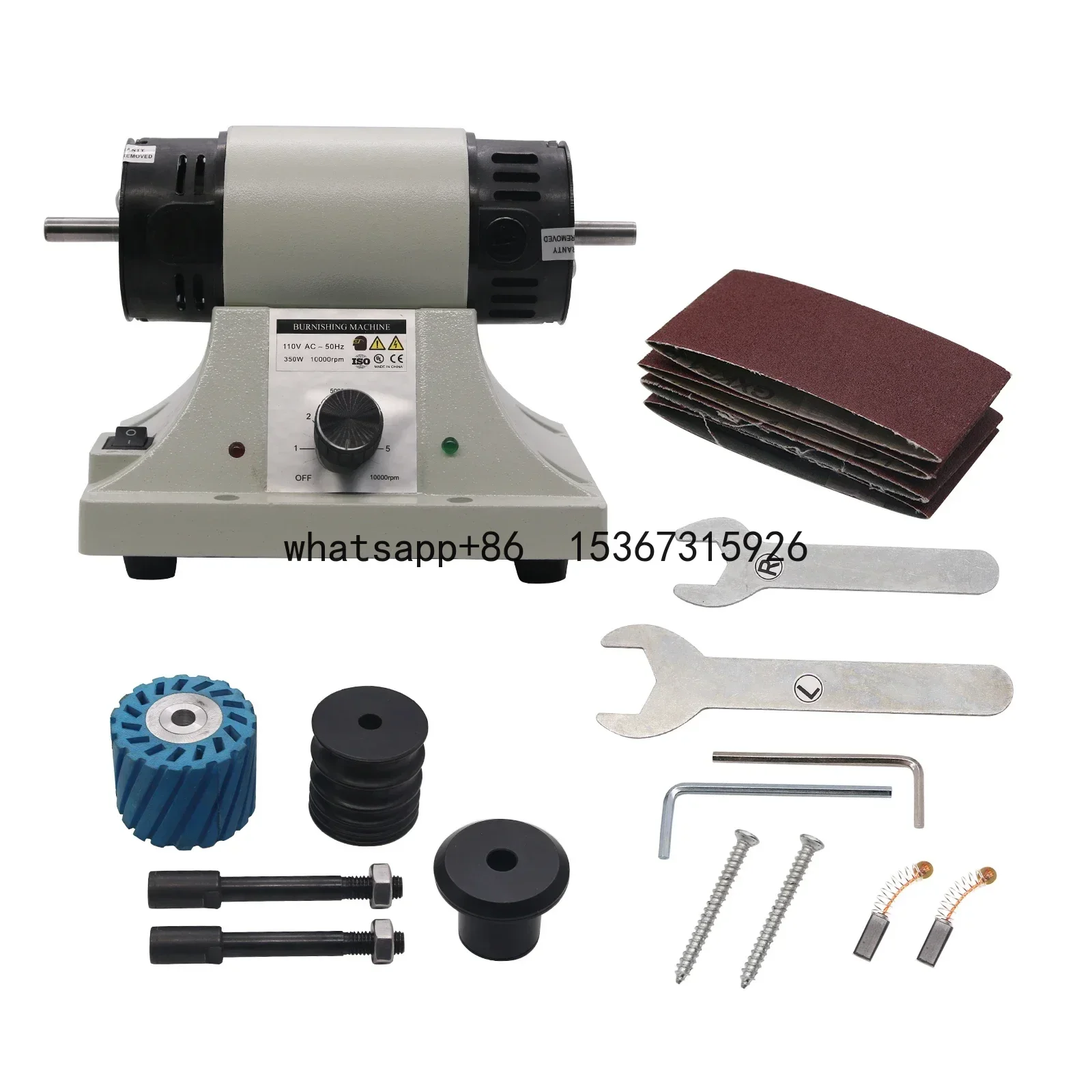 US 110V/EU 220V 0-8000 RPM 350W Leather Burnishing Polishing Machine Leather Burnisher Machine