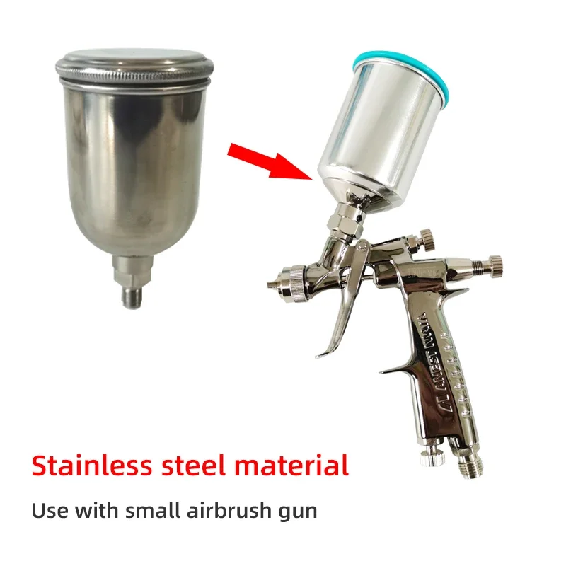 

Stainless Steel Cup On The Pot Spray Gun ANEST LPH 80 Spray Gun Can 125CC For Japan Iwata Small Pneumatic Spray Gun Accessories