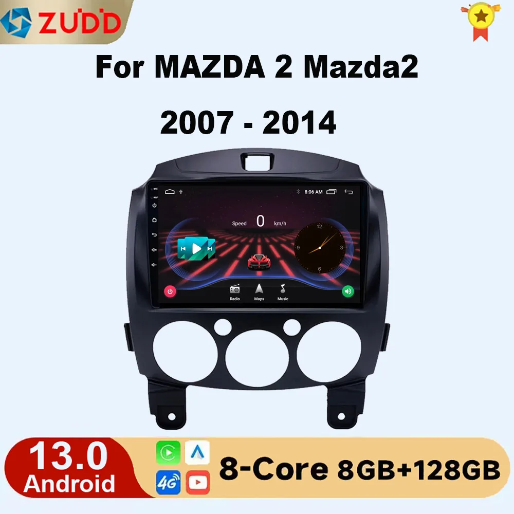 

Car Android Radio Multimedia Player For MAZDA 2 Mazda2 2007 2008 2009 2010 2011 2012 2013 2014 GPS Navi 2din 2 din Autoradio