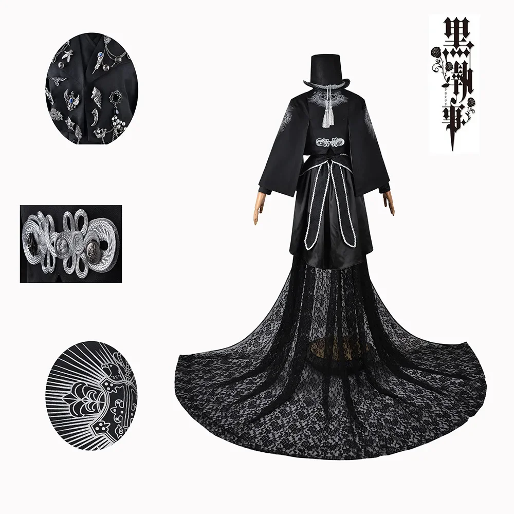 Anime Black Butler Cospaly Ciel Phantomhive Cosplay Costume Uniform Wig Cloak Suits Haloween Party Role Play Uniform for Men