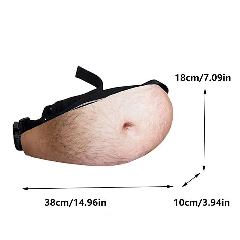 Niche Belly Pattern Waist Pack Unisex Fanny Pack Funny Belly Waist Bag Funny Creative Fanny Pack Unisex Dad Bag