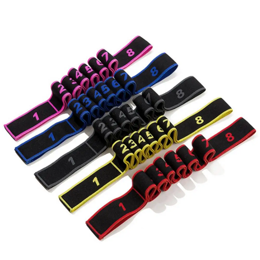 8 Loop Yoga Resistance Band Yoga Pull Strap Belt Elastic Dance Stretching Band Loop Yoga Pilates GYM Fitness Resistance Bands