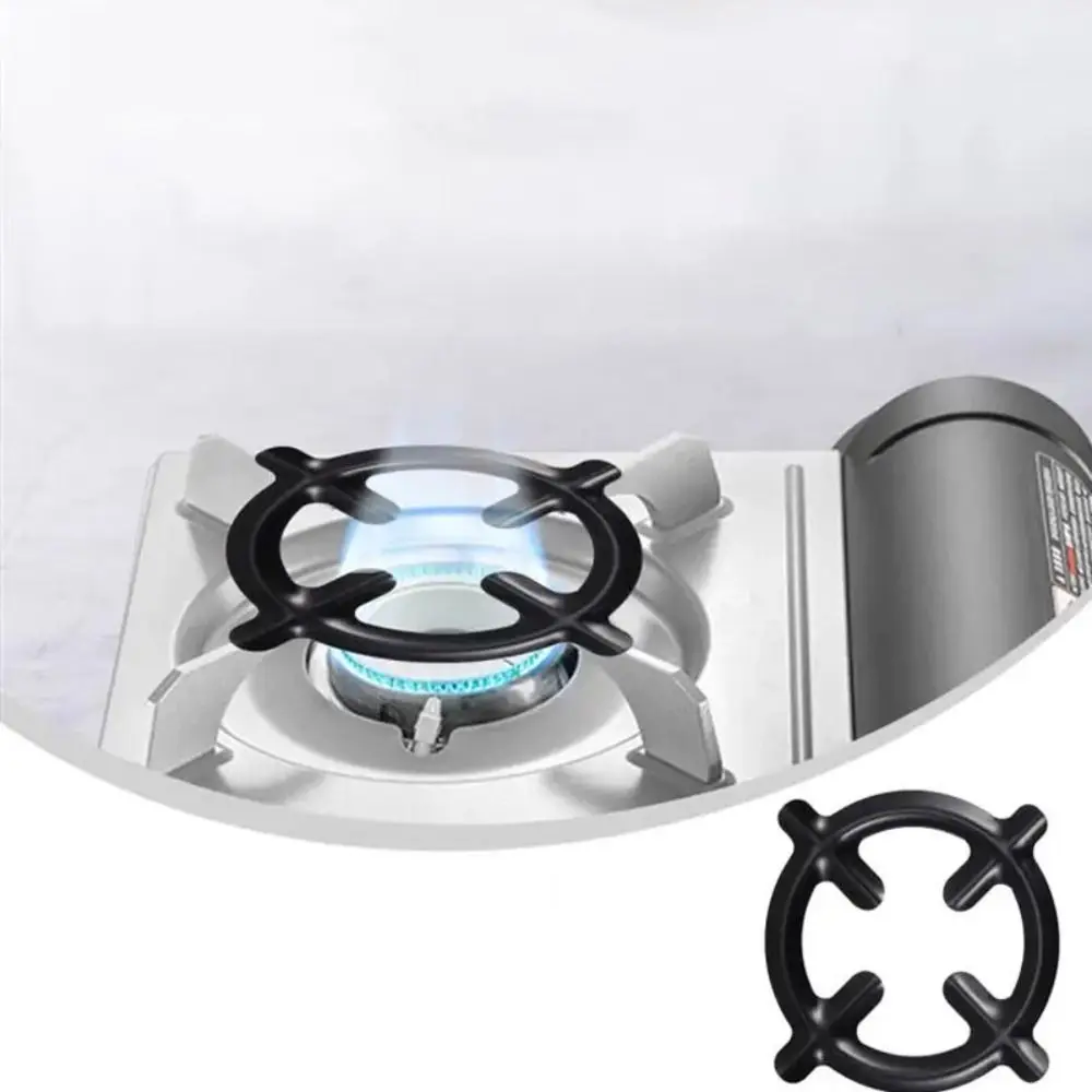 Kitchen Cookware Parts Black Moka Pot Shelf Iron Extended Stand Trivet Grates Stable Universal Burner Holder wok